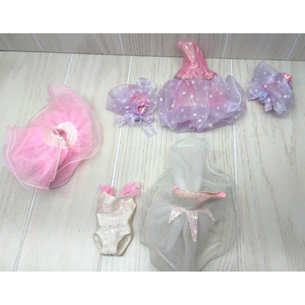 Barbie Dance Magic dress and Vtg Lucky Fashion Corner Dress set mixed lot